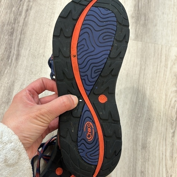 Chaco Z Volv x2  blue and orange  sandal women size 9 - Picture 4 of 6
